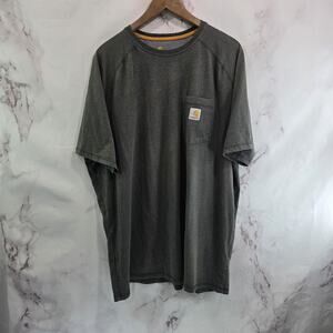 Carhartt T Shirt Mens 2XL Gray Pocket Relaxed Fit Short Sleeve Raglan Delmont